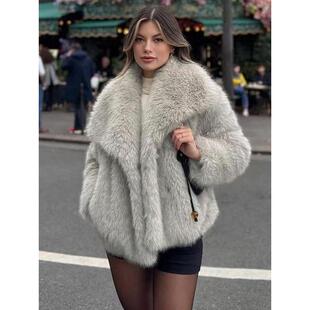 C 72121 Winter Fur Collar Coat �������IƤ