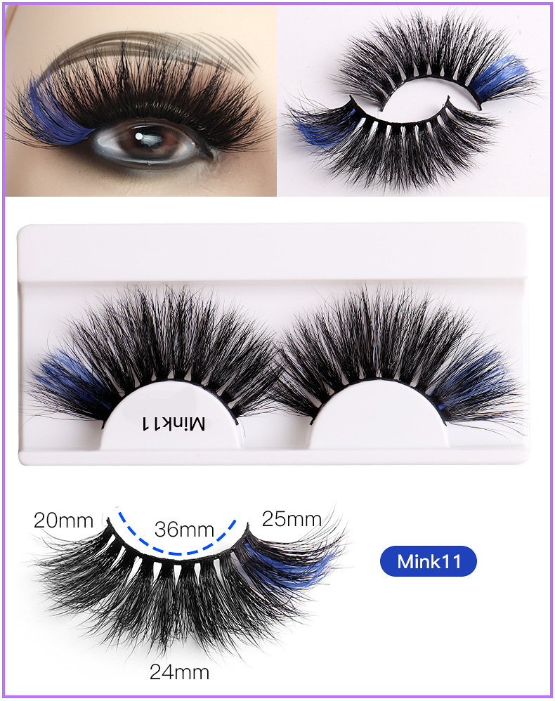 Nouveau 8d Couleur Vison Cheveux Naturels Épais Faux Cils display picture 14