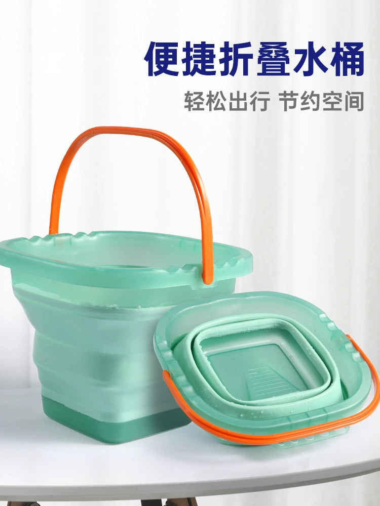 Складное портативное ведро для воды для студентов-художников, подходит для китайской живописи, акварели, гуаши, масляной живописи и акриловой живописи, маленького размера.