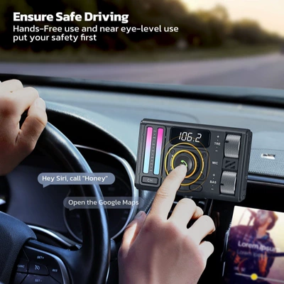 Car mp3 new subwoofer AUX cigarette lighter