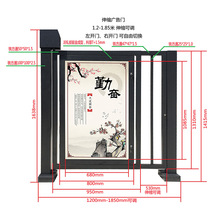 百战小区广告小门刷卡人脸识别电动遥控折叠学校人行通道小门批发