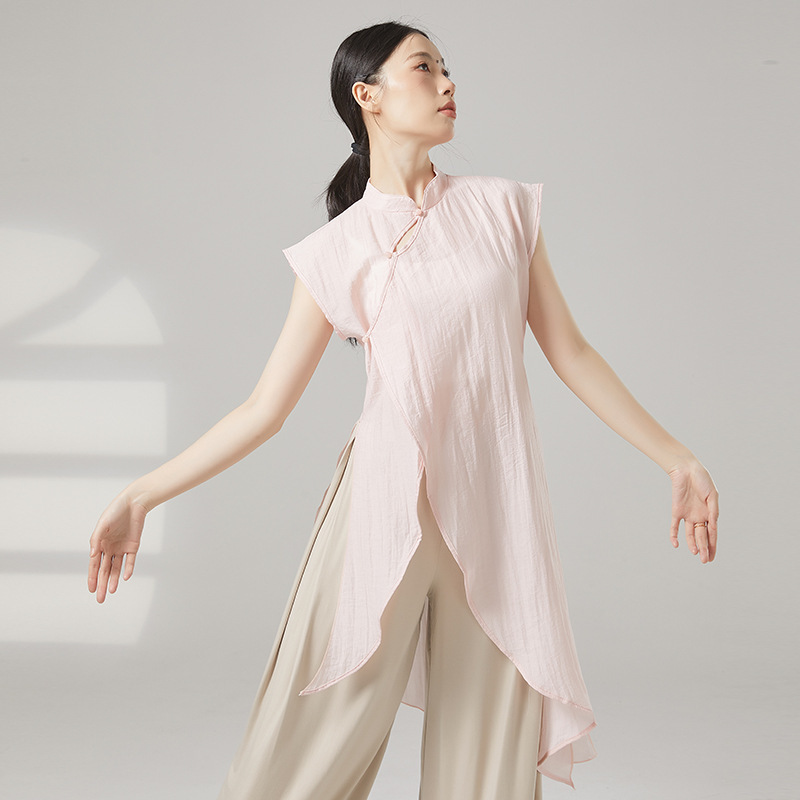 新款古典舞服女飘逸新中式舞蹈服古风旗袍练功服中国舞演出服|undefined