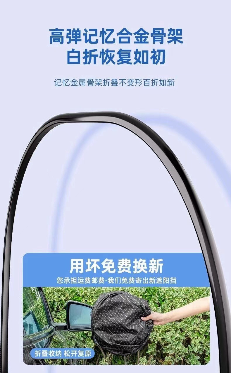 Car-mounted sun protection and heat insulation curtain, car interior glass sunshade, opaque electrostatically attached sunshade panel