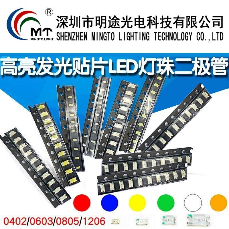 Smd Led0603 0805 1206 Red, Orange, Yellow, Blue, Green, Purple, White Lights, High-Brightness Led Light-Emitting Diodes Smd Led0603 0805 1206 Red, Orange, Yellow, Blue, Green, Purple, White Lights, High-Brightness Led Light-Emitting Diodes