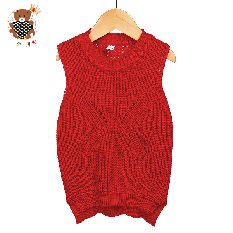 Entrega de una pieza [Jin Yong] Primavera nuevo chaleco de punto para niños Chaleco de suéter chaleco para niños