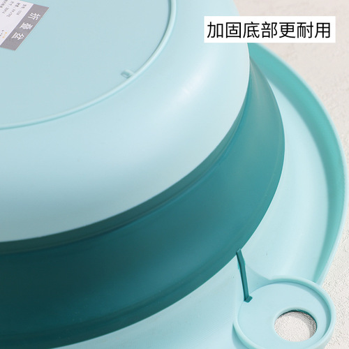 Wholesale Odorless Thick PP Plastic Face Basin, Household Foldable Basin, Portable Hanging Hole Storage, Fast Shipping