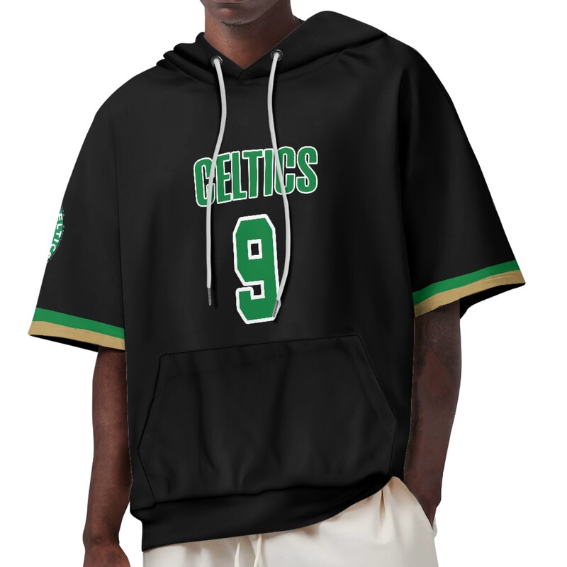 Amazon new team digital printing men's and women's summer hooded short sleeve to figure custom round neck casual T-shirt