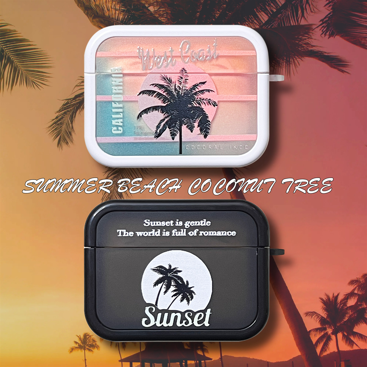 Simple European and American Style Landscape Design Airpods Pro Bluetooth Earphone Case &ndash; Protective Cover for Apple AirPods 1st, 2nd, and 3rd Gen