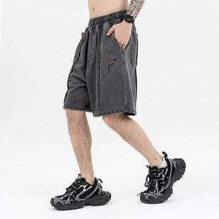 Lanhai Men's Clothing 2025 Spring and Summer New Trendy Brand Park Jae-Style Same Style Patchwork Cutting Deconstructed Sports Casual Shorts for Men