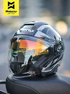 Motorax S30 Motorcycle Helmet Half Helmet Summer Scooter Bluetooth Dual Lens