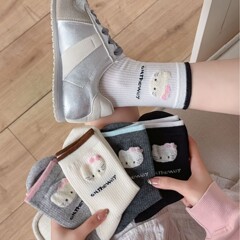 女士可爱卡通立体袜子女中筒袜ins日系学生长袜亮色系潮袜