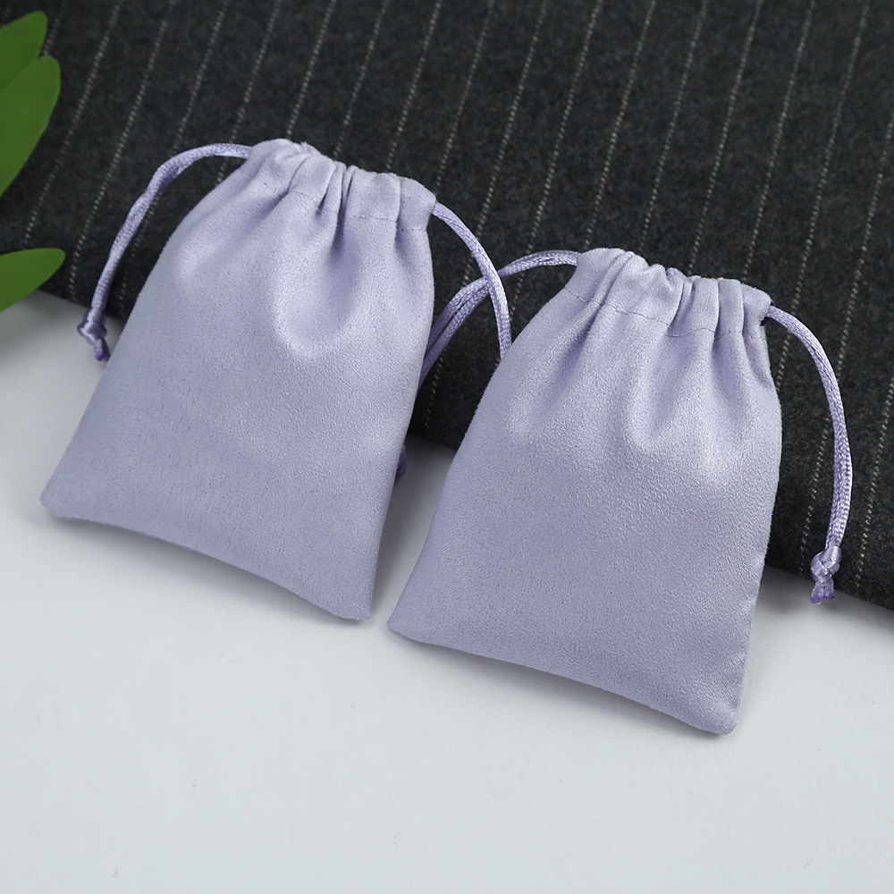Simple Style Solid Color Cloth Drawstring Jewelry Packaging Bags 1 Piece