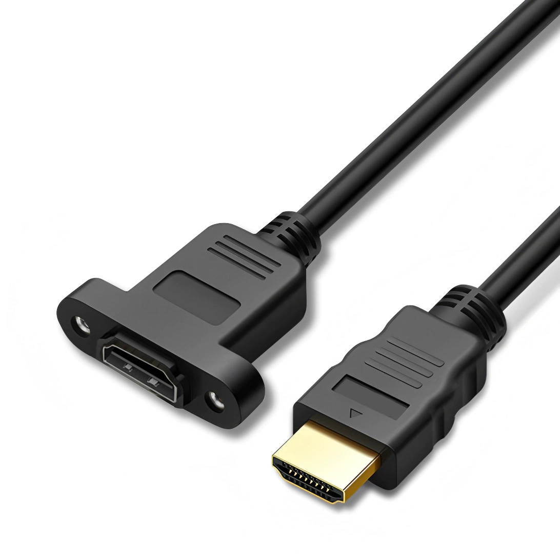 HDMI кабель-удлинитель male-to-female с винтовыми креплениями для фиксации HDMI 4K высокого разрешения, версия 2.0 19+1