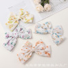 Cloth, hair accessory with bow handmade, floral print, flowered, factory direct supply