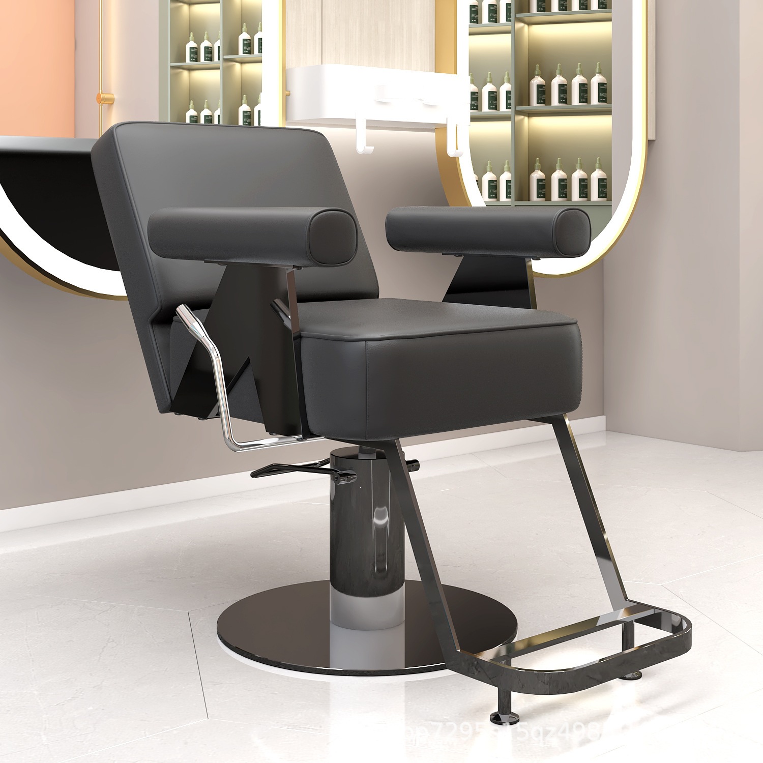 Fábrica directa silla de peluquería silla de salón de peluquería silla de corte de peluquería puede caer la moda red silla de aceite