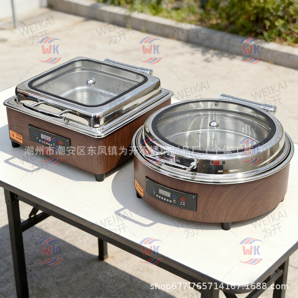 Horno de aislamiento térmico buffet de grano de madera horno de calentamiento eléctrico comercial horno de Buffy eléctrico inteligente CNC horno de calentamiento eléctrico de restauración hotelera hidráulico 9L
