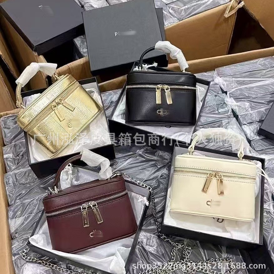 跨境批发pd家新款拉链盒子饭盒包手提单肩斜挎女士小方包