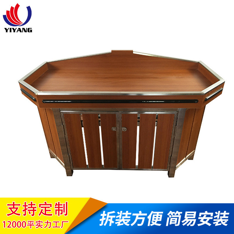 单层钢木果蔬架批发 货架展示架小区生鲜店便利店钢木货架