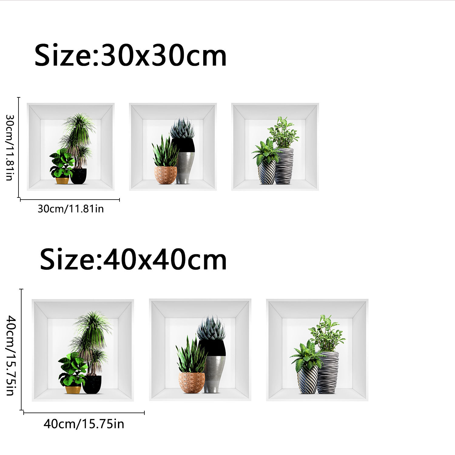 Transfronterizo TEMU venta caliente simple de lujo ligero pegatinas en maceta sala de estar pasillo autoadhesivo pegatinas de pared impermeable a prueba de suciedad