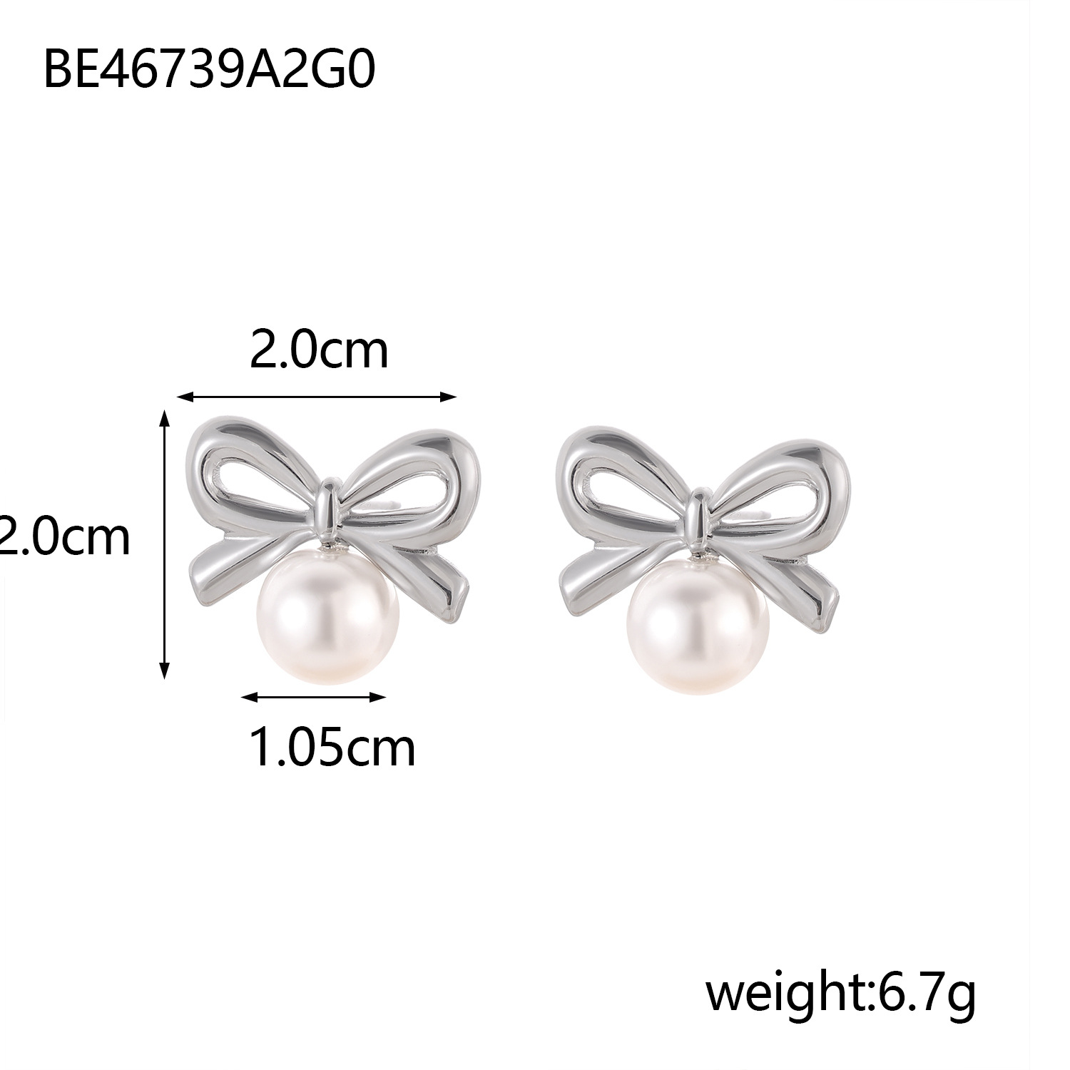 8g Weight 304 Stainless Steel Ear Needle Material Ear Studs Classification 1 Pair Quantity Holiday, Daily Occasion 304 Stainless Steel Material Bow Knot Pattern All Seasons Season Women's Gender Plating Design Elegant, Simple Style Style 1 Pair Elegant Simple Style Bow Knot Plating 304 Stainless Steel Ear Studs 6