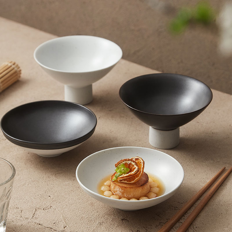 Diseño original, tazón de té de cerámica negra hecha a mano, tazón de té matcha, tazón de postre, tazón vegetariano Zen, tazón de cerámica gruesa, tazón de salsa