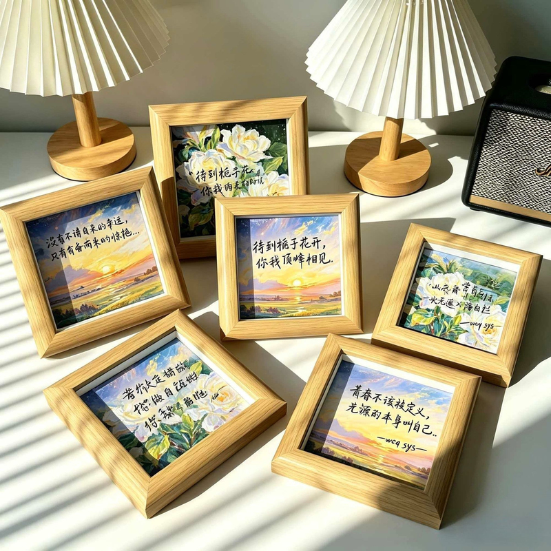 Ins-style light luxury oil painting table decoration, birthday gift for best friends, graduation season gift for friends, desktop inspirational decorative painting
