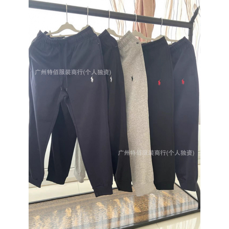 跨境外贸小马刺绣卫裤男女新款秋冬休闲运动百搭保罗松紧束口长裤