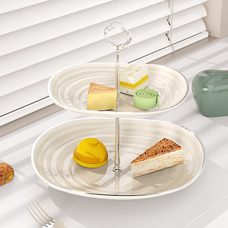 Pasteles de lujo ligero multicapa bandeja de frutas de banquete de alojamiento snack para bandeja de frutas bandeja de pasteles