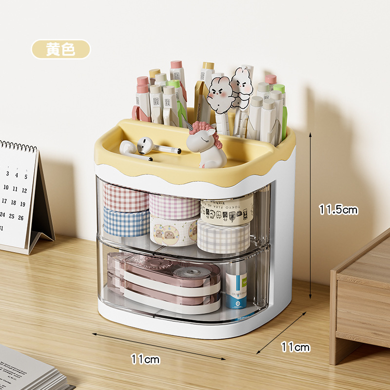 Práctico titular de la pluma de escritorio de oficina estudiante titular de la pluma simple moda creativa de dibujos animados lindo transparente titular de la pluma