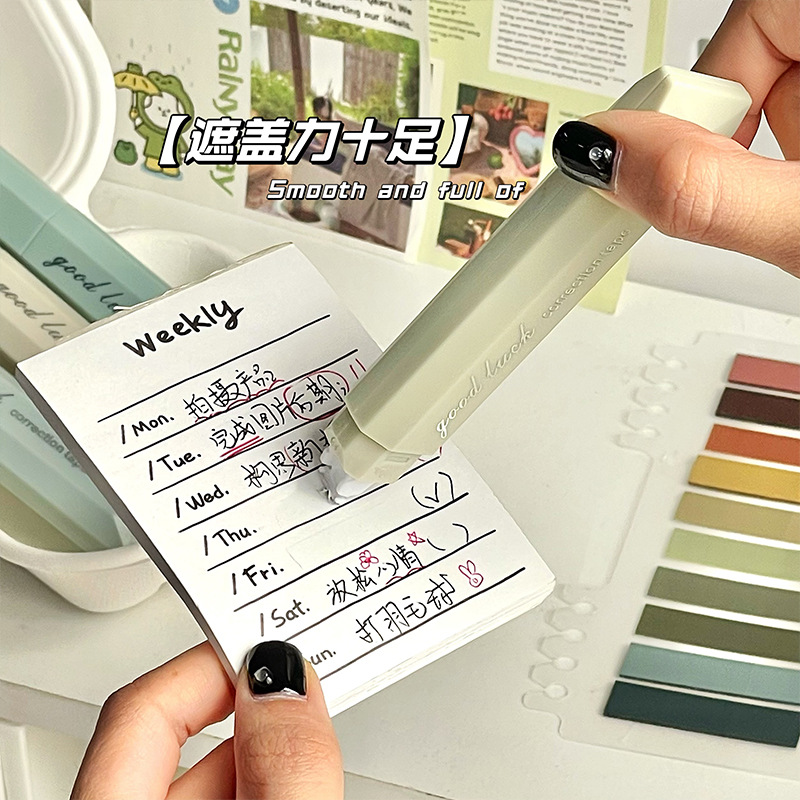 corrección de gradiente de alto valor facial de gran capacidad para estudiantes silenciosos suaves corrección portátil sin rastros corregidor de tipo lápiz