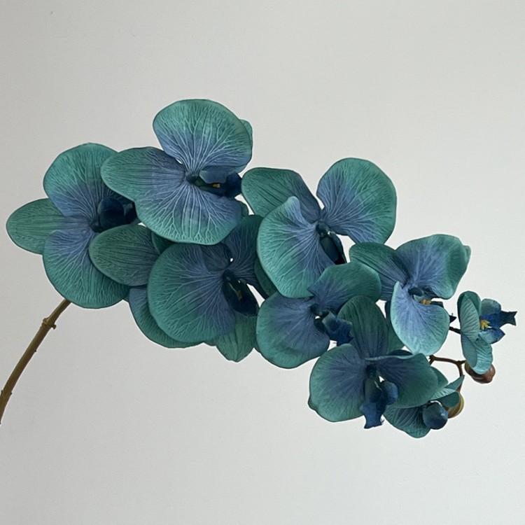 Orquídea de mariposa impresión 3D de 10 cabezas de impresión de flores falsas decoración de sala de estar de alta calidad decoración de flores secas