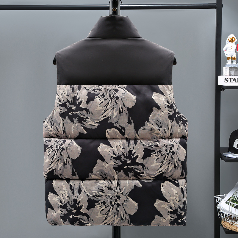 Ανδρικά Ρούχα Μοντέρνο φθινόπωρο και χειμώνα μεταξωτό βαμβακερό γιλέκο για άνδρες Κορεάτικο στυλ με λεπτό γιακά σε προσφορά, βαμβακερό γιλέκο, γιλέκο για άνδρες_voghion.com