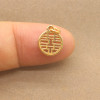 Copper accessory handmade, pendant, bracelet, 18 carat, golden color, Chinese style