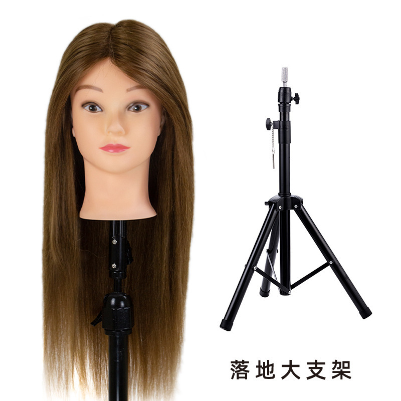 真发混丝无妆头模美发教学练习编盘发修剪吹造型公仔头化妆模特头|undefined