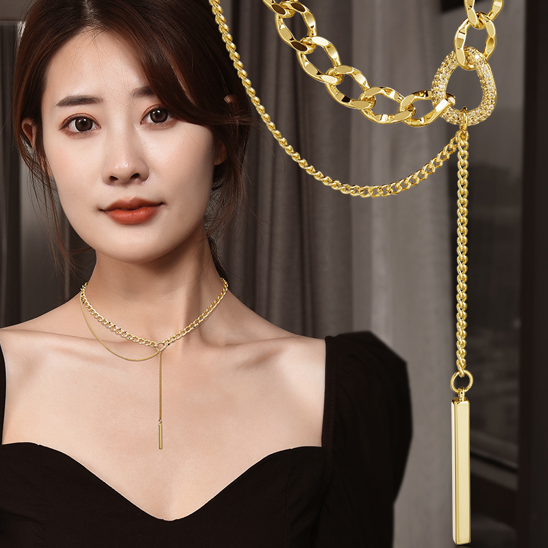 Geometric fashionable necklace stainless steel