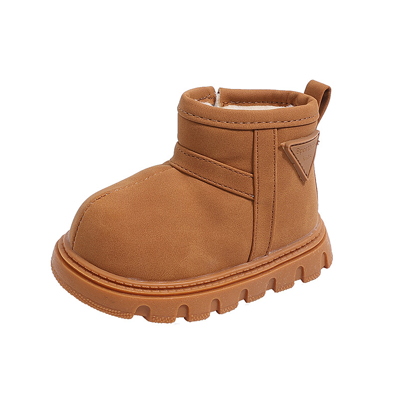 Invierno nuevo calentamiento de algodón botas cortas para niños de 1 - 2 - 3 años de edad con botas de nieve de lana.