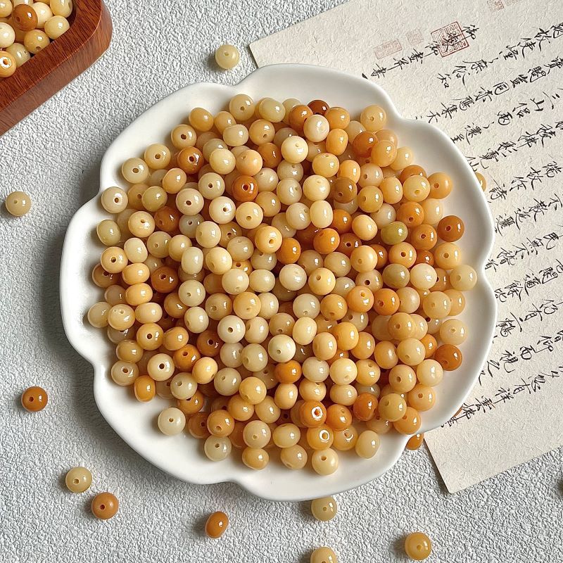 풍화된 노란색 주판구슬 [단품]