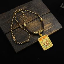 地藏王菩萨谛听吞金兽嘎乌盒唐卡双面立体浮雕新中式佛牌项链挂件