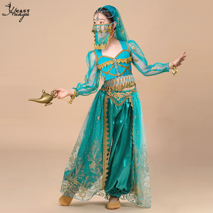 2024 children's Indian dance clothes Princess Jasmine Dunhuang exotic folk dance toddler stage performance suit