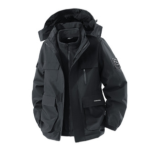 工装冲锋衣三合一秋冬季新款户外两件套外套防风保暖男款外套