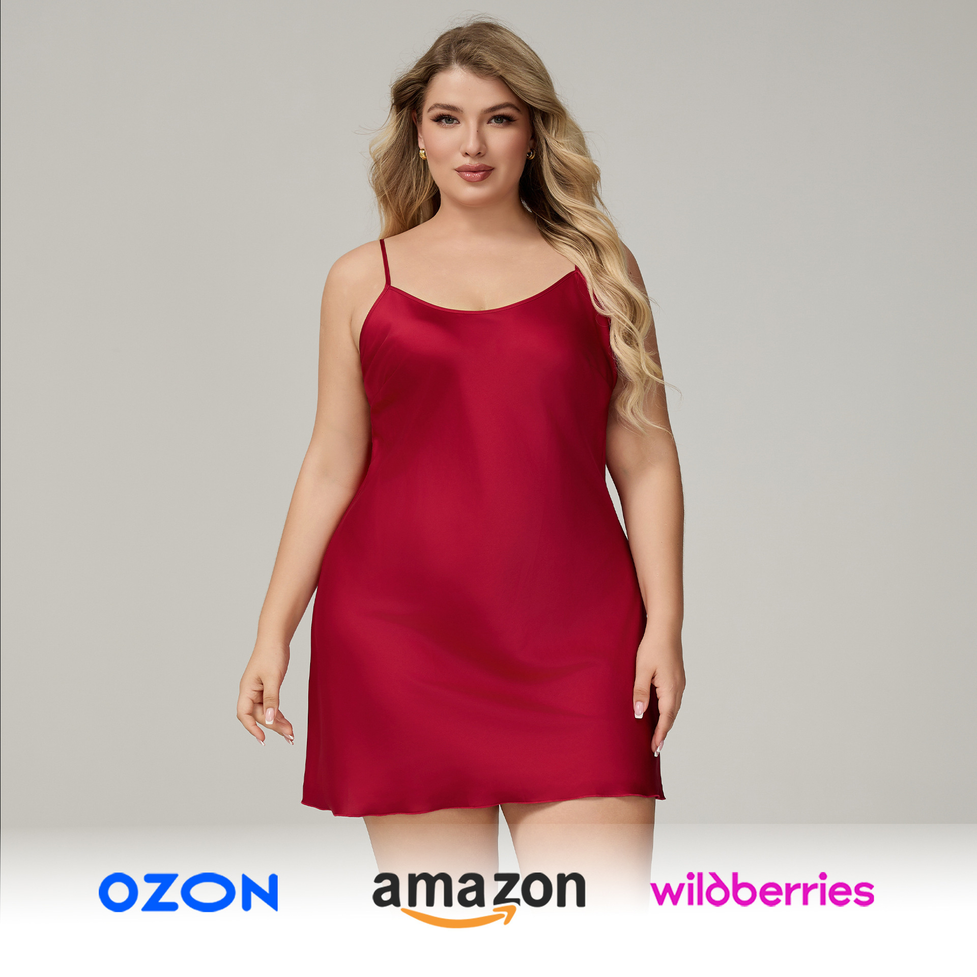 Yaoting tamaño grande MM simple satén chiffon pijama de mujer de verano esling vestido de pijama sexy simple ropa de hogar DQ3586