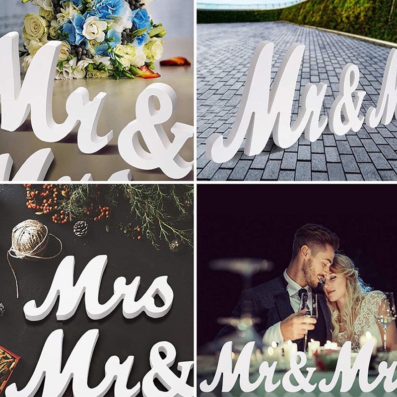 mr&mrs木质摆件  派对婚庆婚礼签到装饰英文字母拍摄道具|undefined
