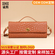 跨境爆款中古法棍包潮流定制手工编织包单肩斜跨包女士手拿晚宴包