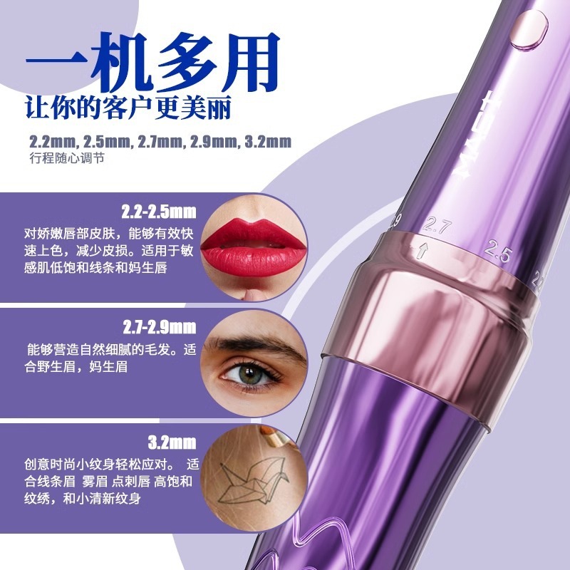 MAST P60 調整可能なストローク電流計器タトゥーマシンワイヤレスフルアイライナータトゥー眉毛漂白リップ無麻携帯用|undefined