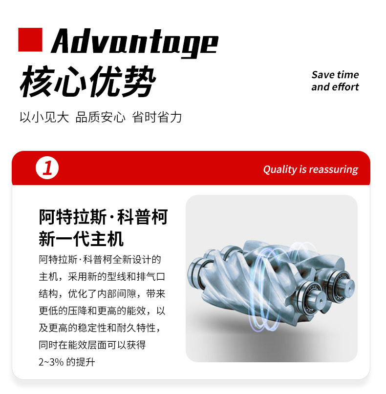 Permanent Magnet Variable Frequency Air Compressor Linggefeng Cs15Kw Industrial Frequency Screw-Type Air Compressor Industrial-Grade Screw Compressor