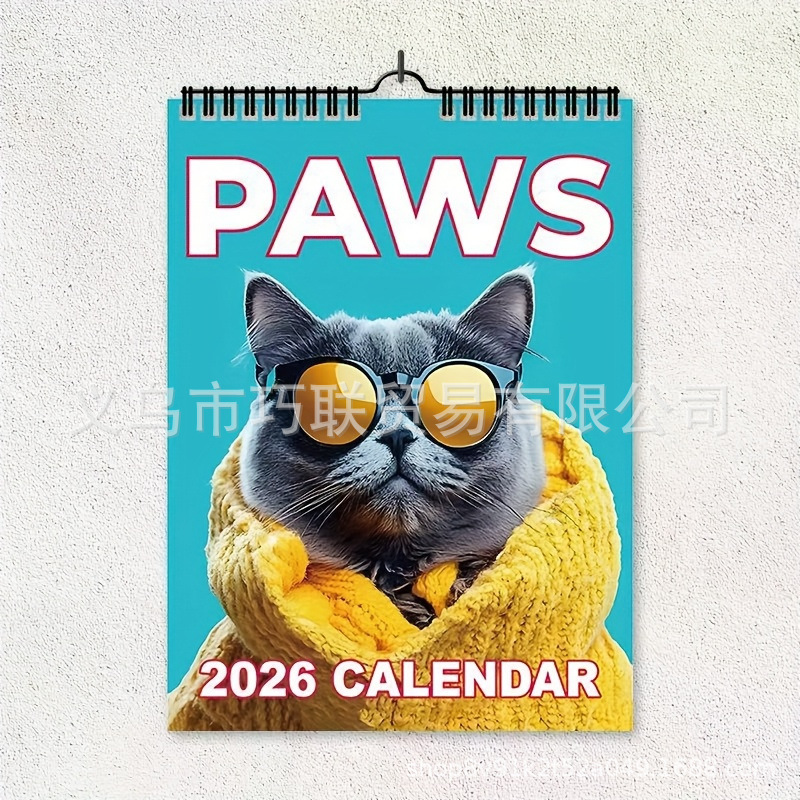 跨境新品2026年有趣的小狗柯基日历 Corgi 2026 Wall  Calendar|undefined