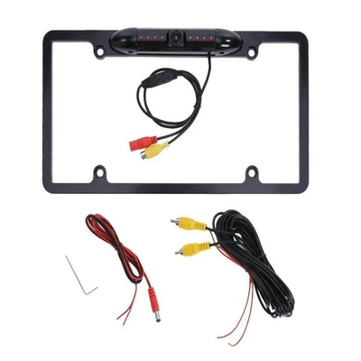 Cross-Border Amazon Us License Plate Frame Reversing Rear View Camera License Plate Frame Infrared Light Night Vision Car Camera (Vehicle camera) - wired-version-us-license-plate-frame-camera-ccd-cvbs