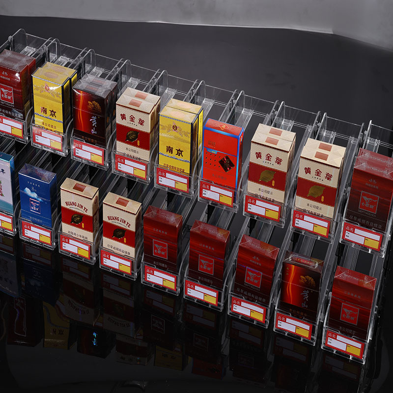 Cigarette pusher supermarket convenience store widened Middle Branch with lid cigarette pusher dust cover superimposed double-layer bilateral PC