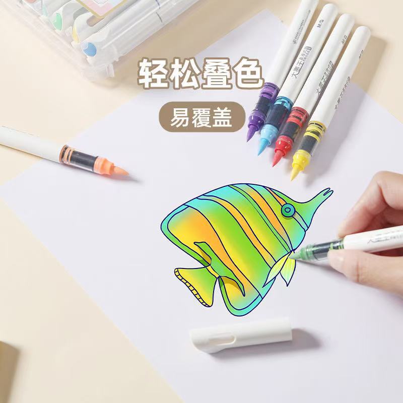 モーニングライトアクリルマーカー APMT80E4 ラージインクキングストレート液体アクリルマーカー絵画洗えるカラーペン|undefined