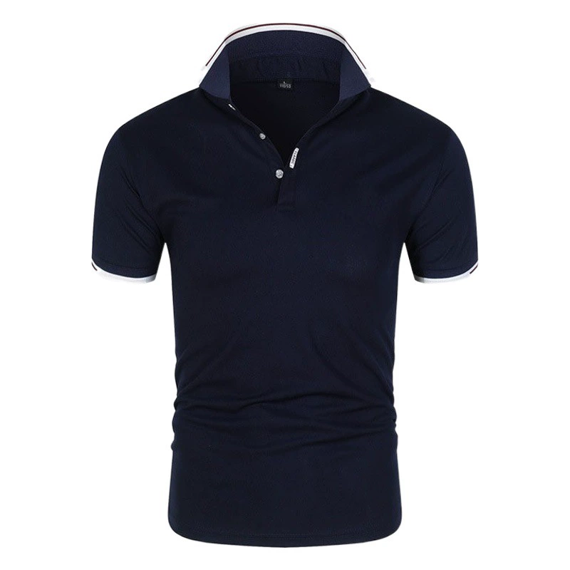 Внешняя торговля летняя мужская рубашка Поло сплошной цвет с короткими рукавами молодежная популярная повседневная футболка с короткими рукавами с лацканом через границу